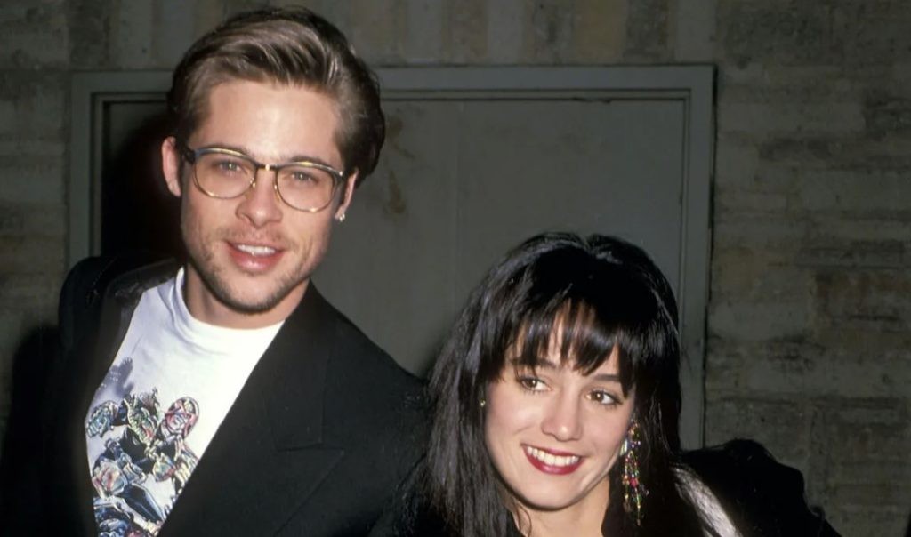 Jill Schoelen and Brad Pitt