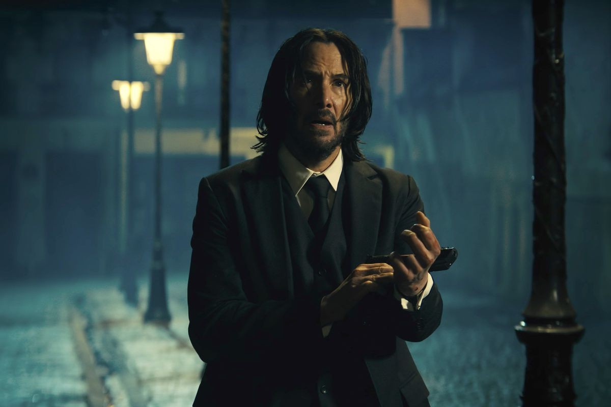 Keanu Reeves in a still from the John Wick franchise