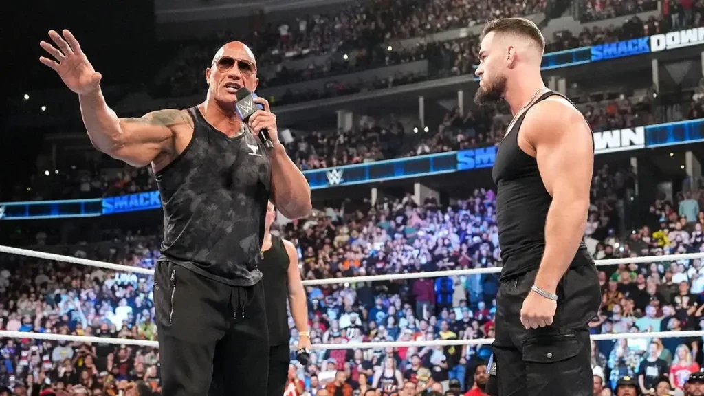 Dwayne Johnson performed against Austin Theory in the SMACKDOWN