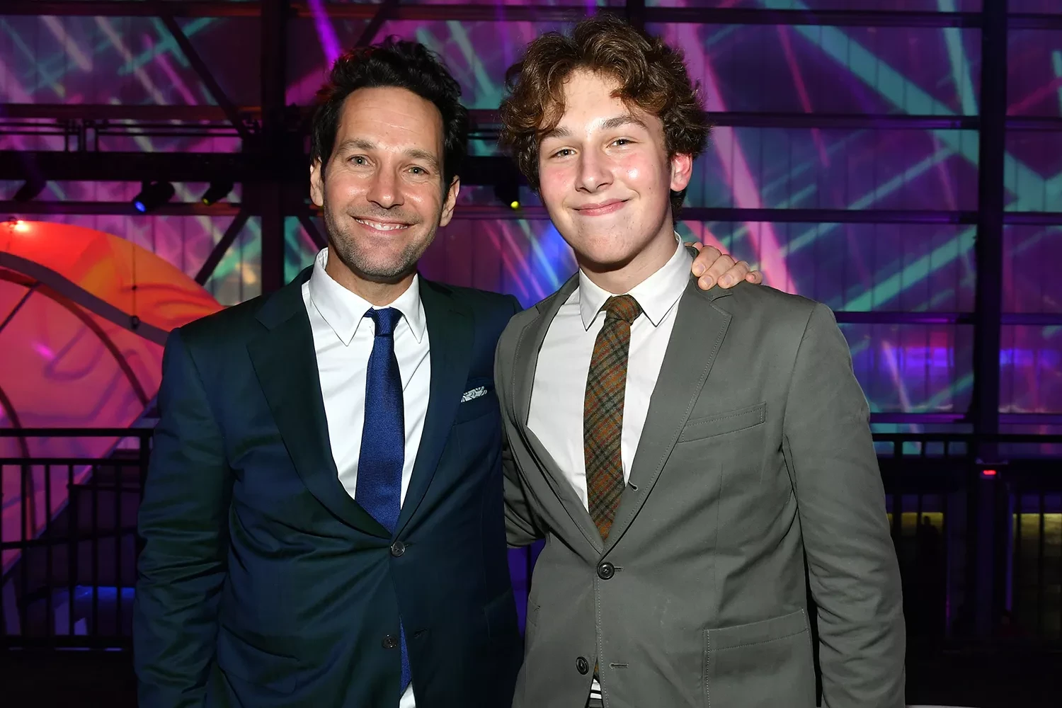Paul Rudd with his son
