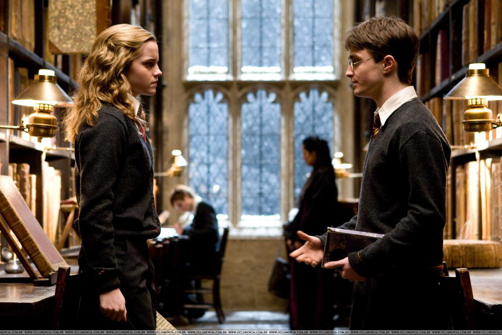 Emma Watson and Daniel Radcliffe in a still from the Harry Potter franchise