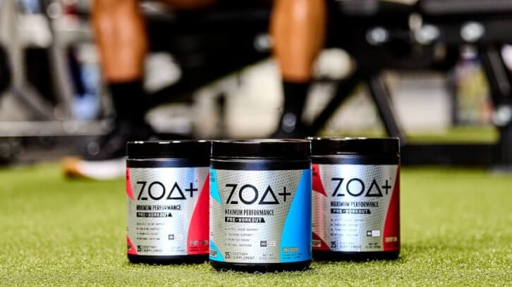 Samples of the new ZOA Pre-Workout Powder