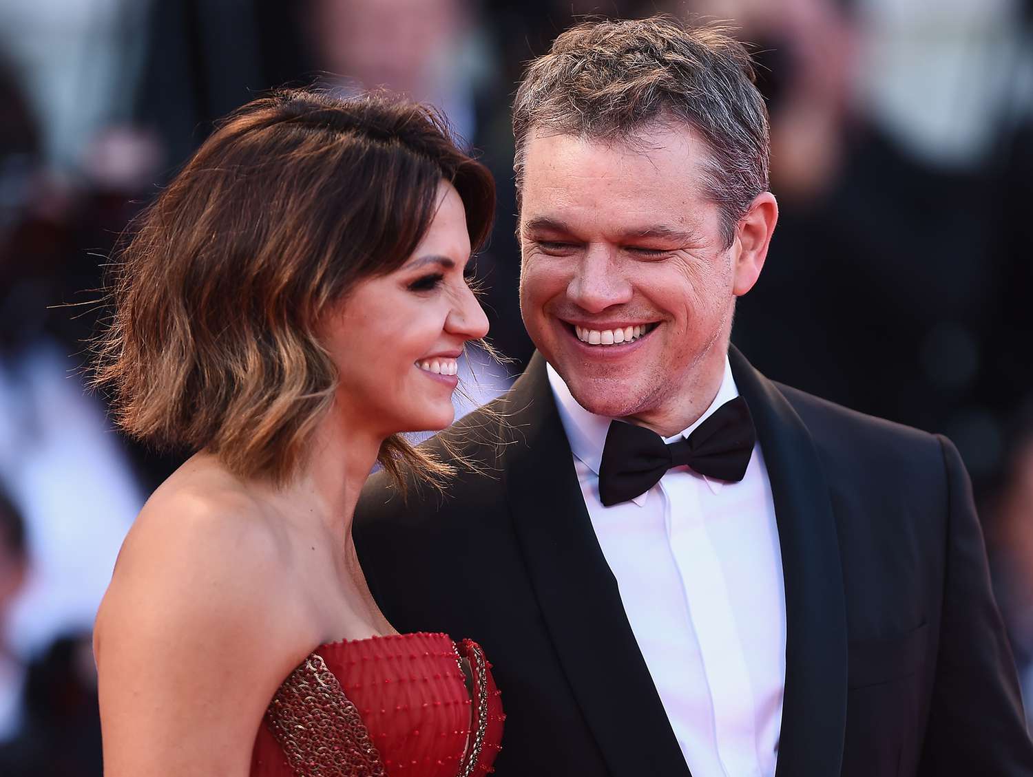 Matt Damon with his wife Luciana Barroso