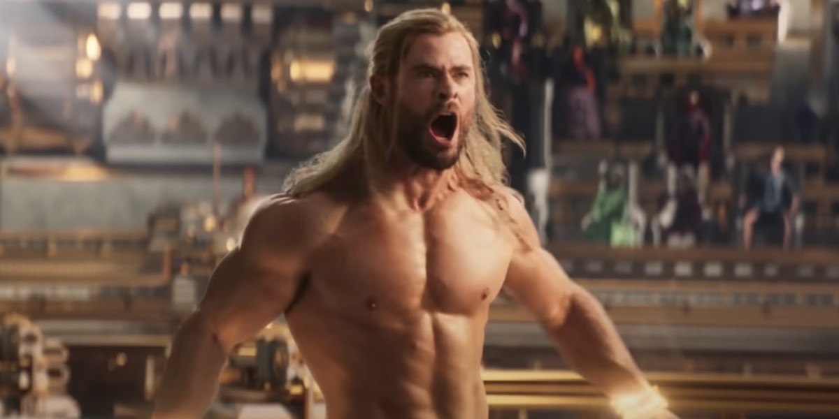 Chris Hemsworth Thor Love and Thunder body transformation