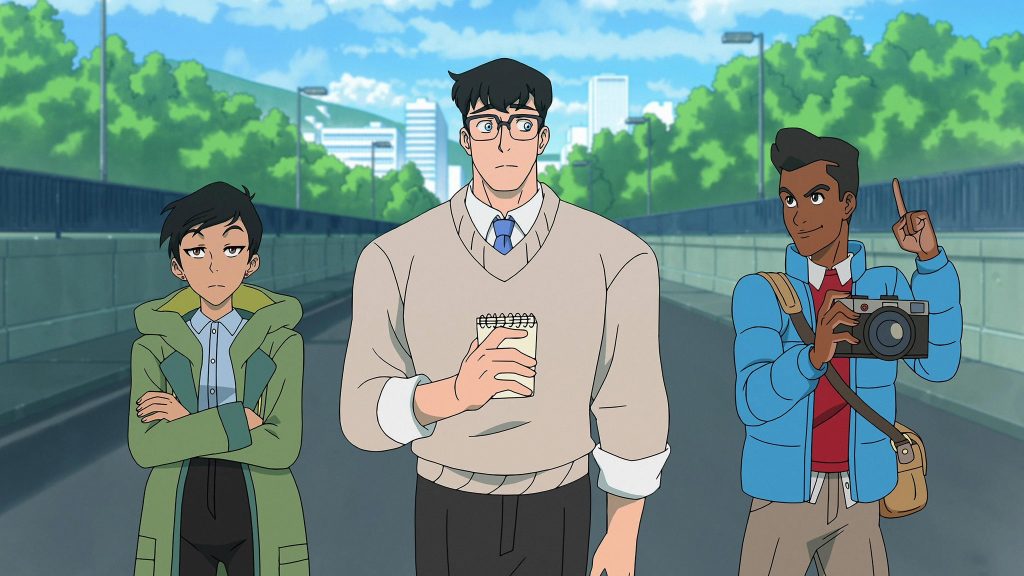 Lois Lane, Clark Kent and Jimmy Olsen in My Adventures With Superman