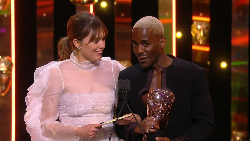 Aimee Lou Wood and Ncuti Gatwa at BAFTA TV Awards