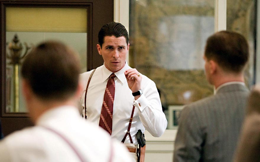 Christian Bale in a still from Public Enemies