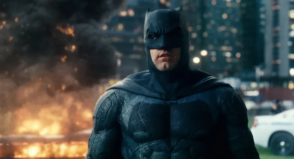 Ben Affleck as Batman in a still from Justice League (2017)