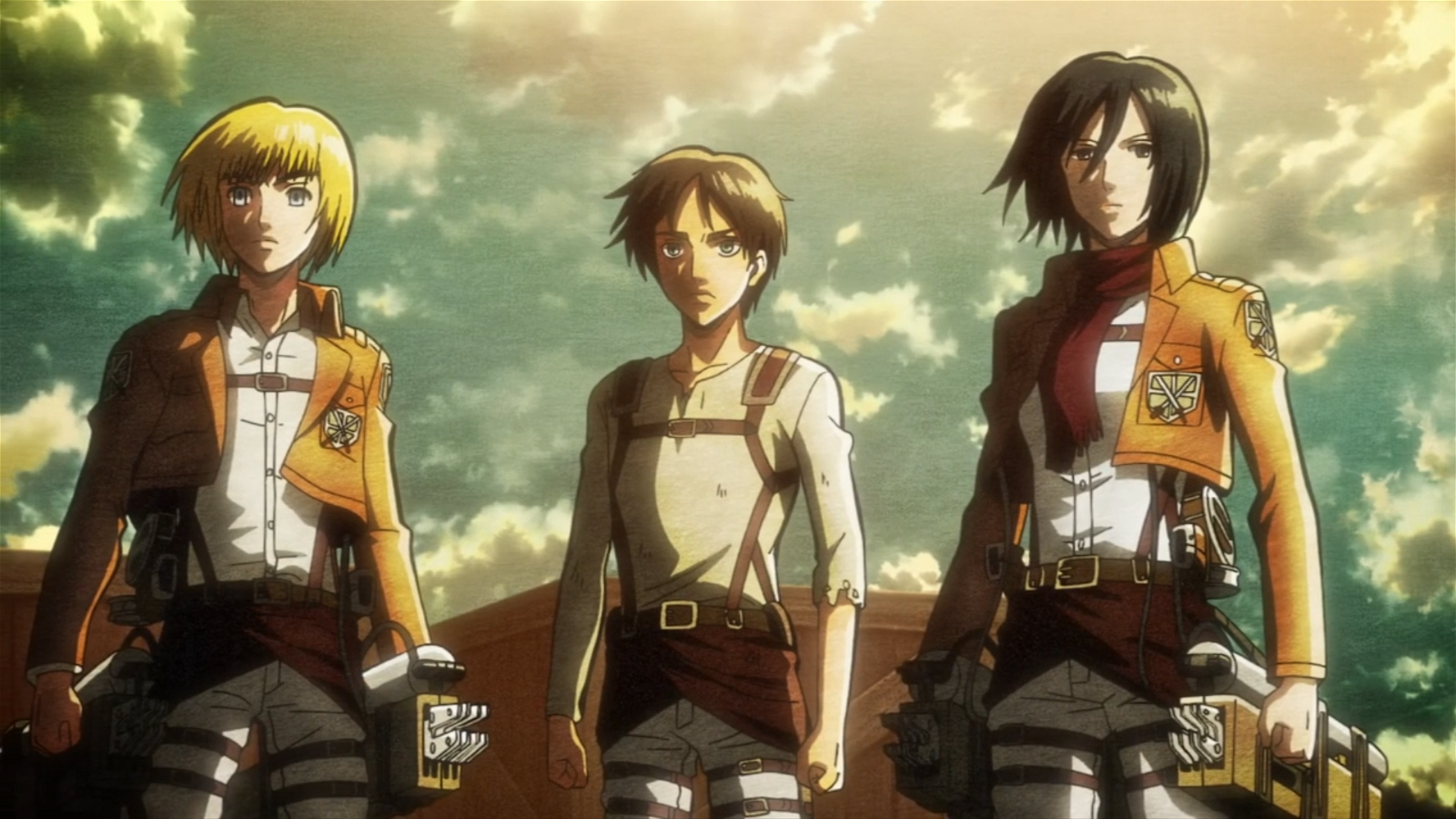 Eren, Mikasa and Armin