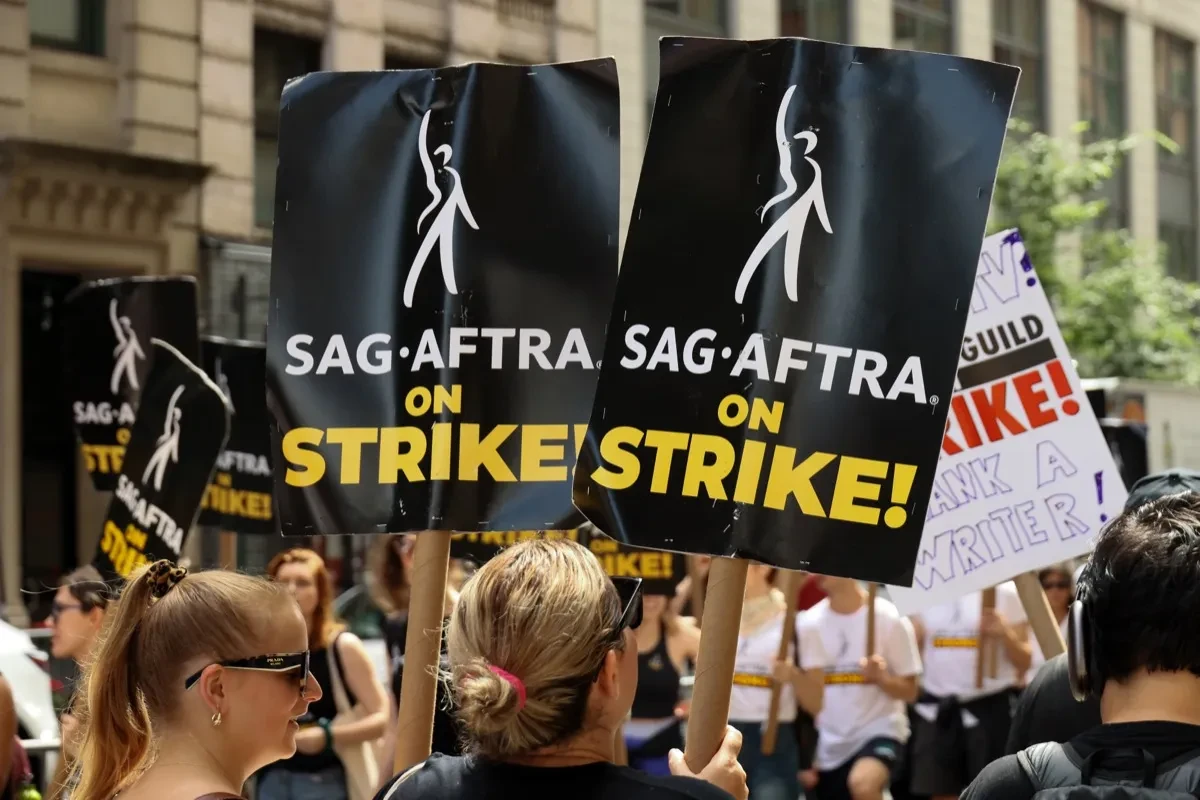 SAG-AFTRA has also been protesting against the use of AI in the entertainment industry