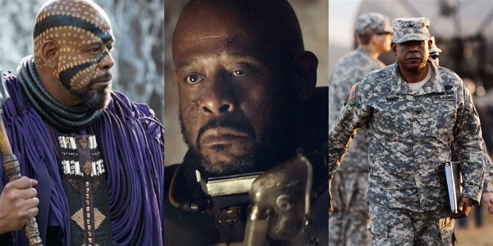 Forest Whitaker in different roles 