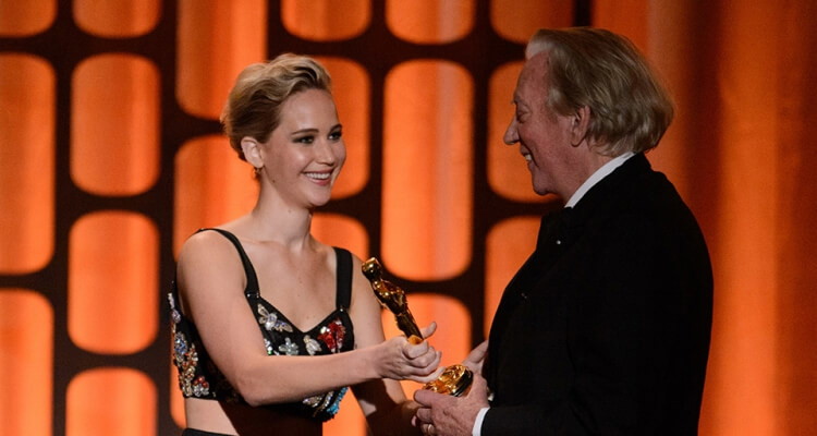 Jennifer Lawrence with Donald Sutherland 