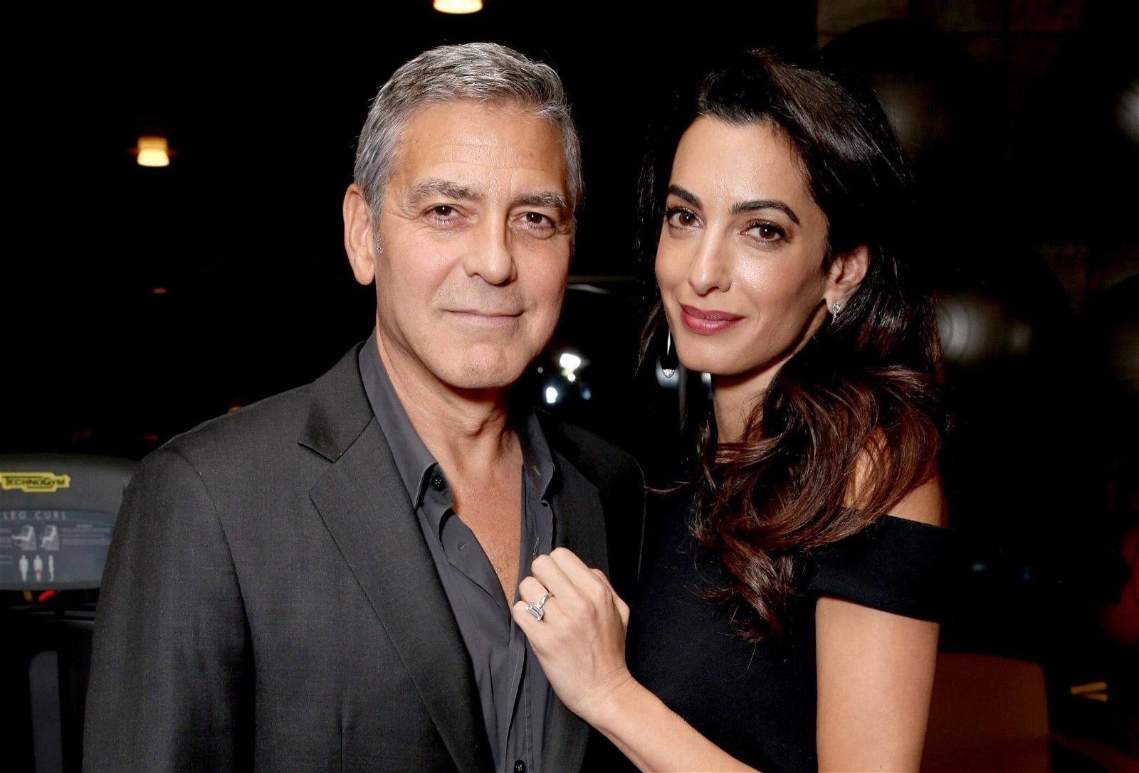 Clooney with wife Amal