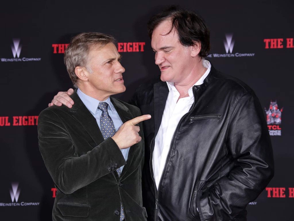 Quentin Tarantino with Christoph Waltz