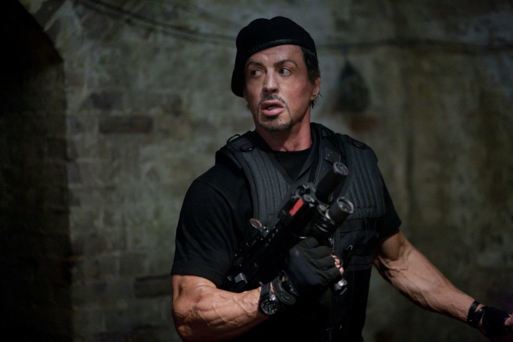 Sylvester Stallone as Barney Ross in a still from The Expendables franchise