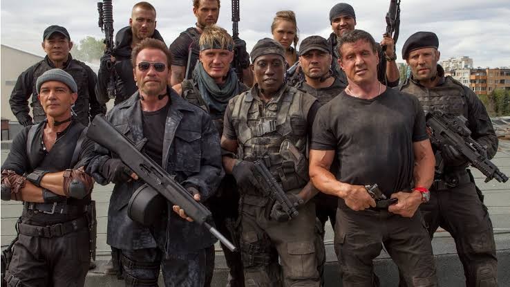 The main cast of The Expendables