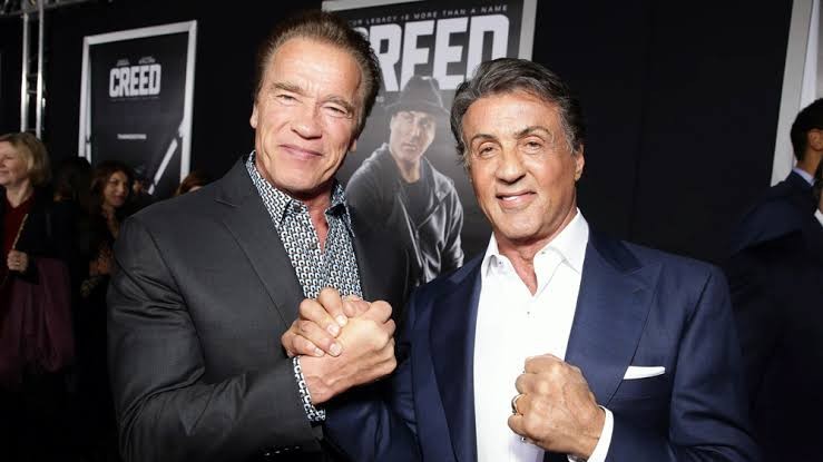 Sylvester Stallone with Arnold Schwarzenegger