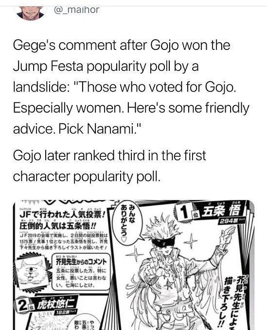 Gege Akutami On Gojo Satoru