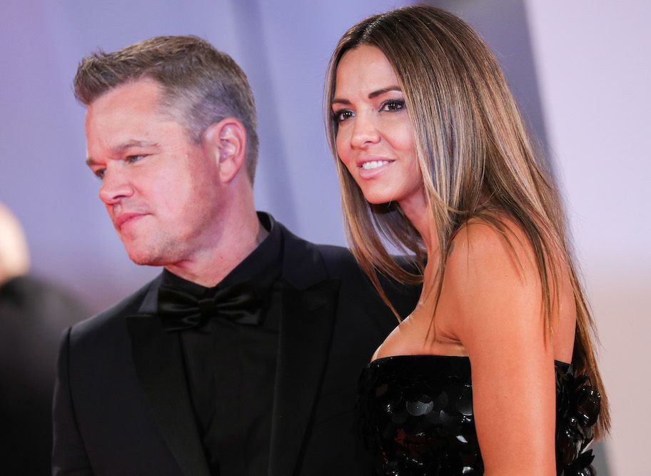Matt Damon with his wife Luciana Barroso