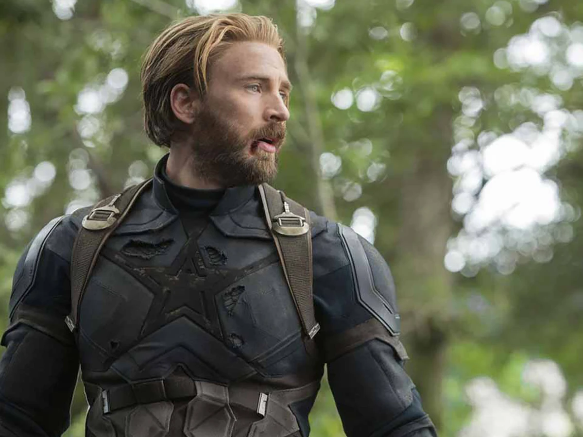 Chris Evans as Captain America in a still from Avengers: Infinity War