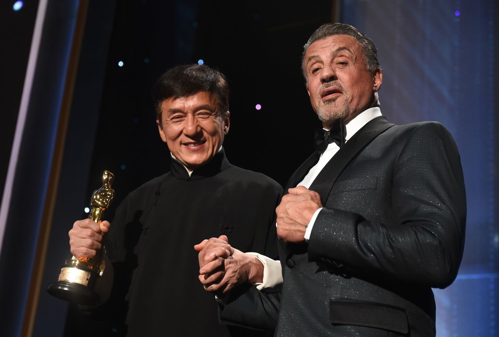 Jackie Chan and Sylvester Stallone