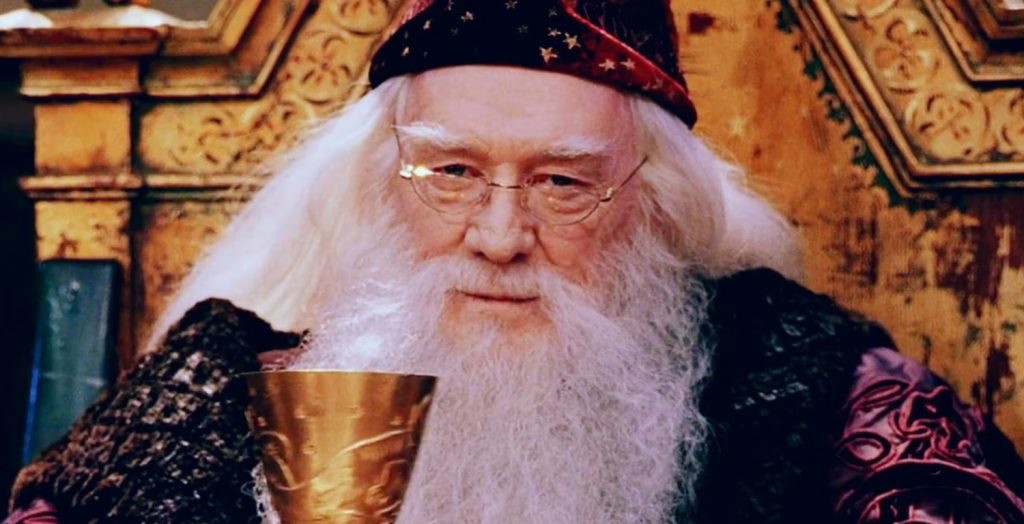 Richard Harris as Dumbledore in Harry Potter