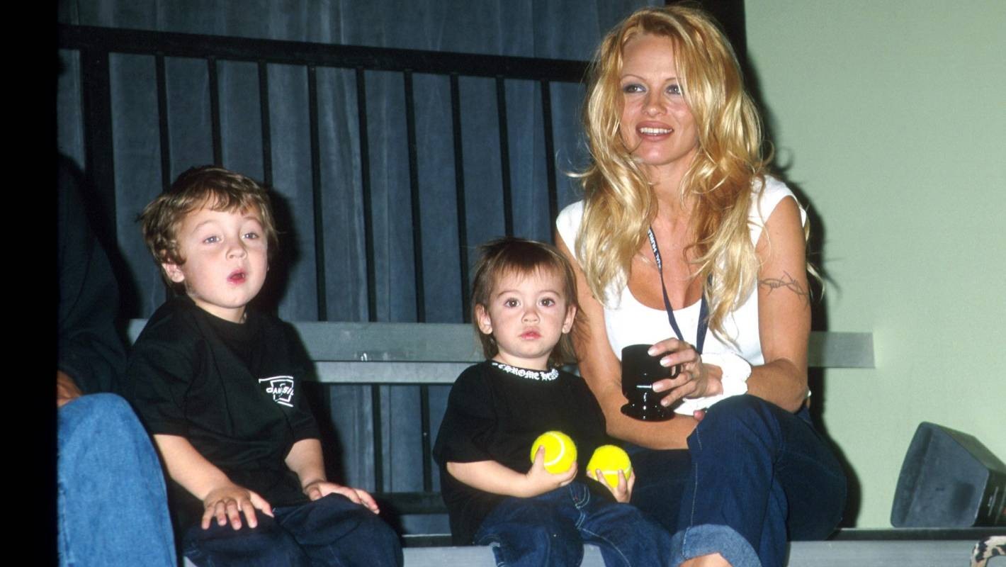 Pamela Anderson with her sons