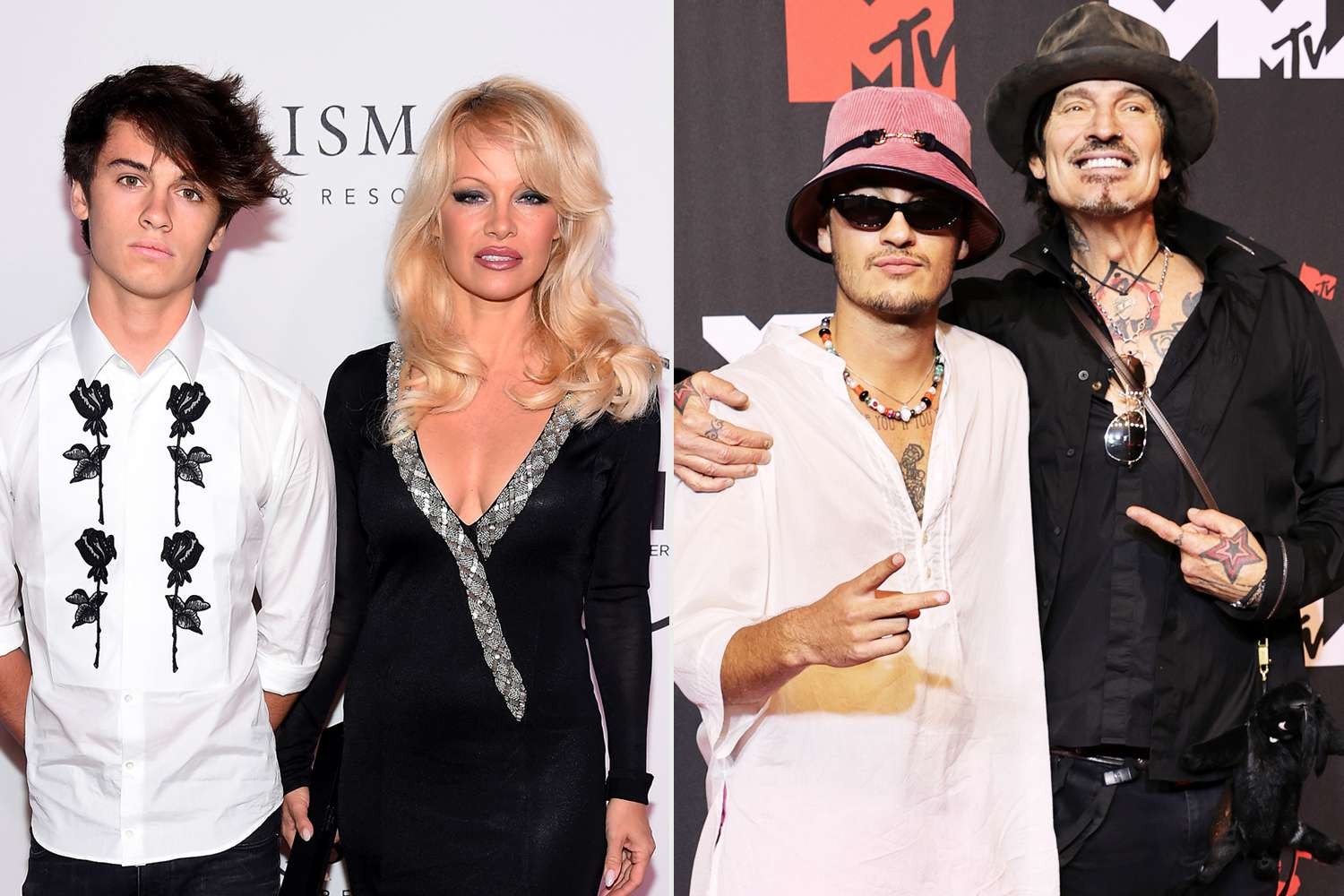 Pamela Anderson and Tommy Lee with their kids