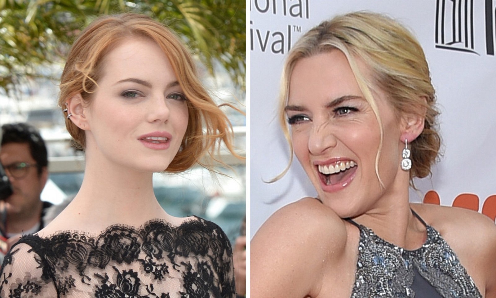  Emma Stone and Kate Winslet