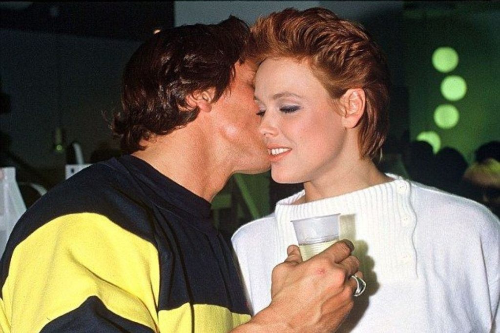 Arnold Schwarzenegger with Brigitte Nielsen