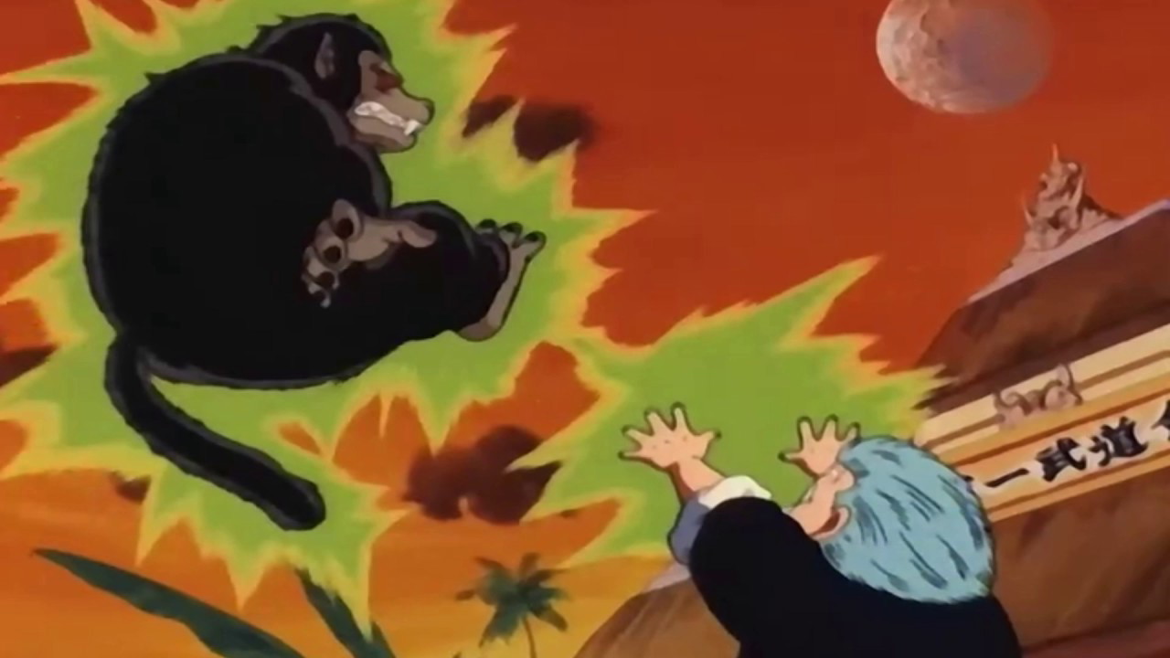 Goku Transforms Into An Oozaru