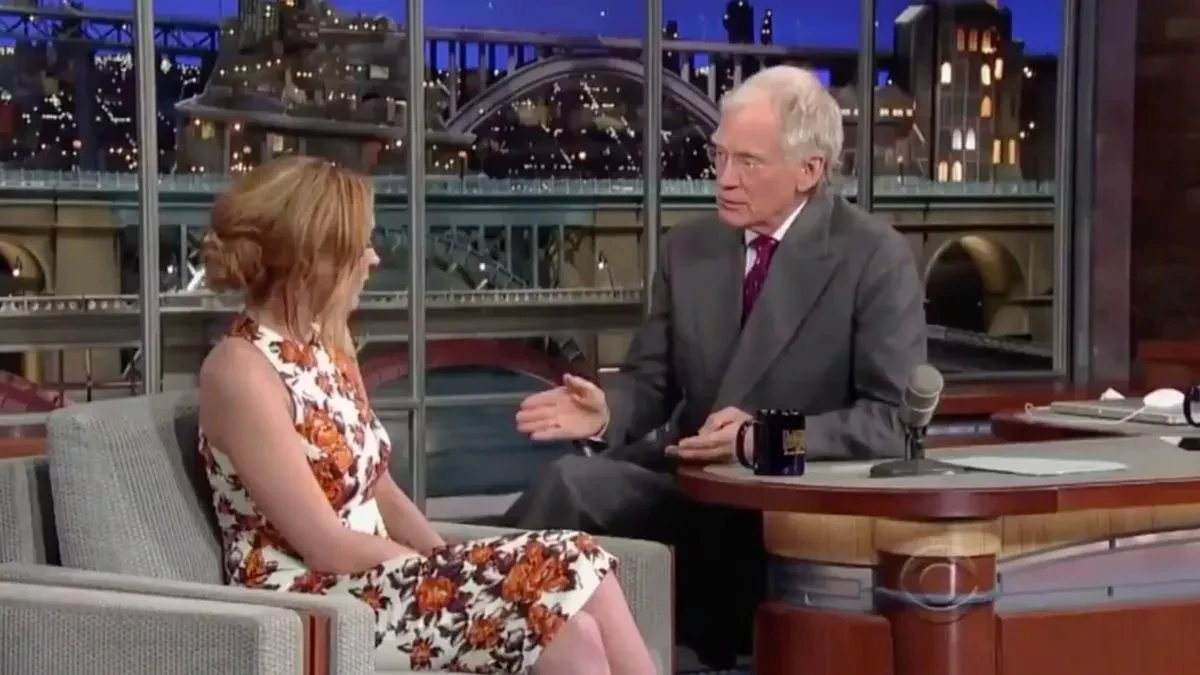 David Letterman and Lindsay Lohan