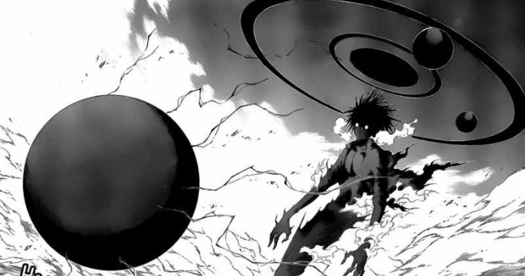 Psyren manga panel featuring a black orb