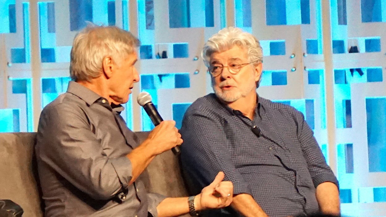 Harrison Ford with George Lucas