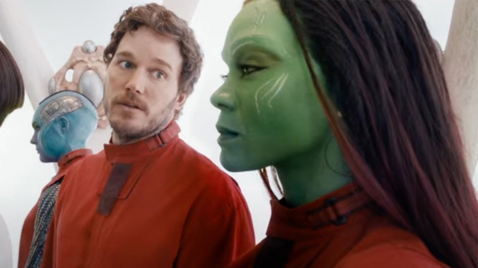 Gamora and Peter Quill in Guardians of the Galaxy Vol. 3