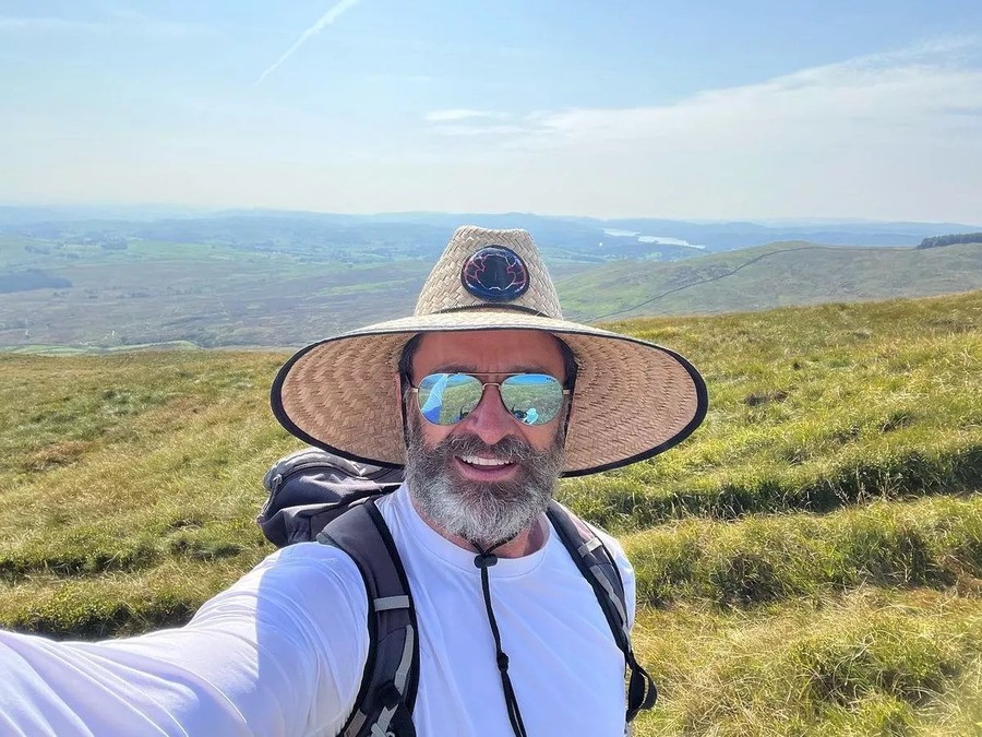 Hugh Jackman was hiking in Yorkshire Dales