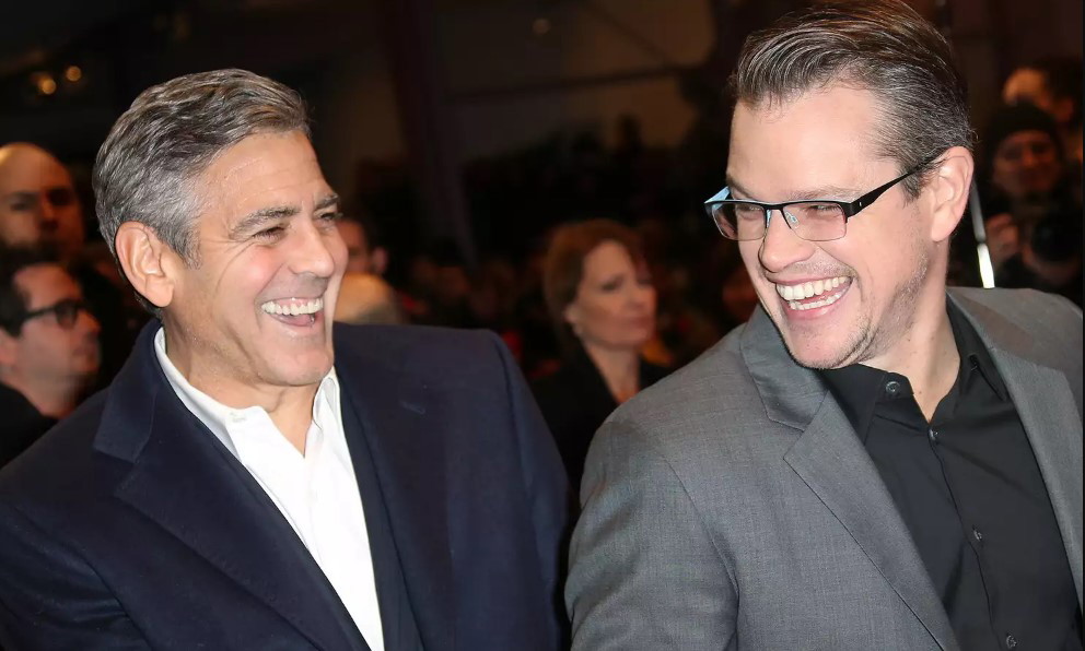 Matt Damon with George Clooney