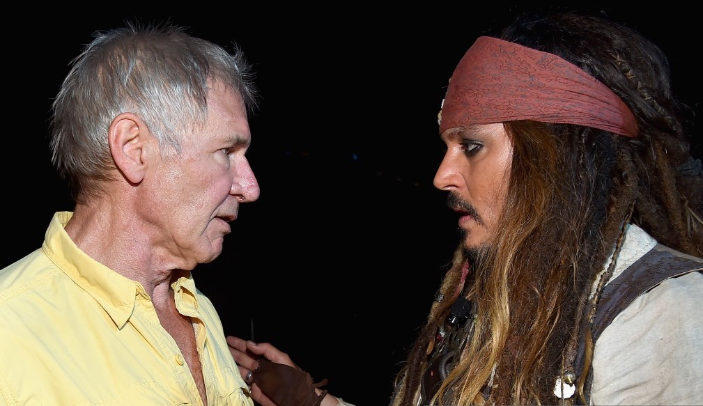Johnny Depp with Harrison Ford
