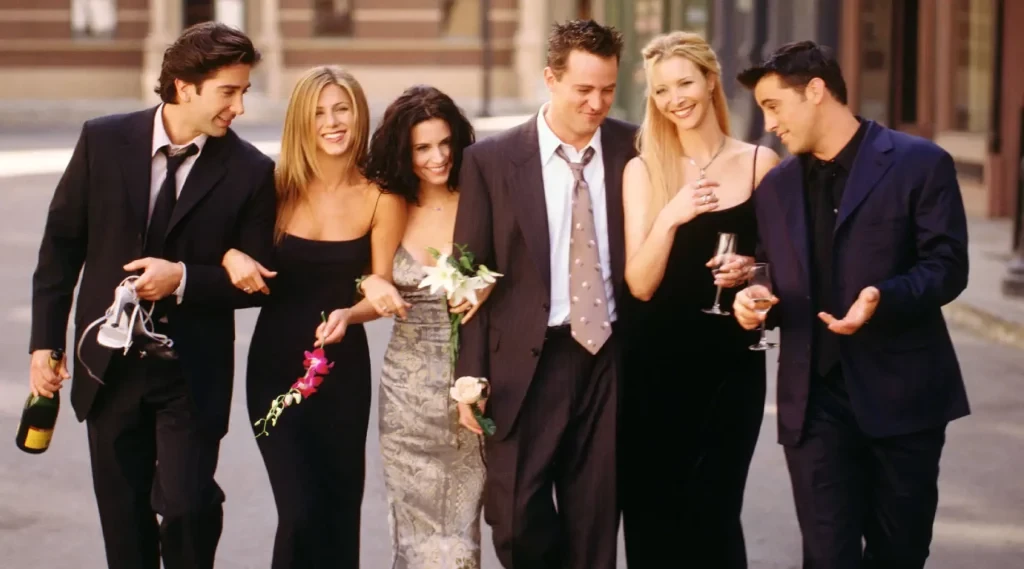 In a Still from Friends