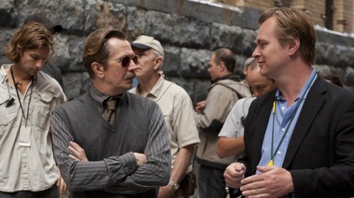 Gary Oldman and Christopher Nolan 