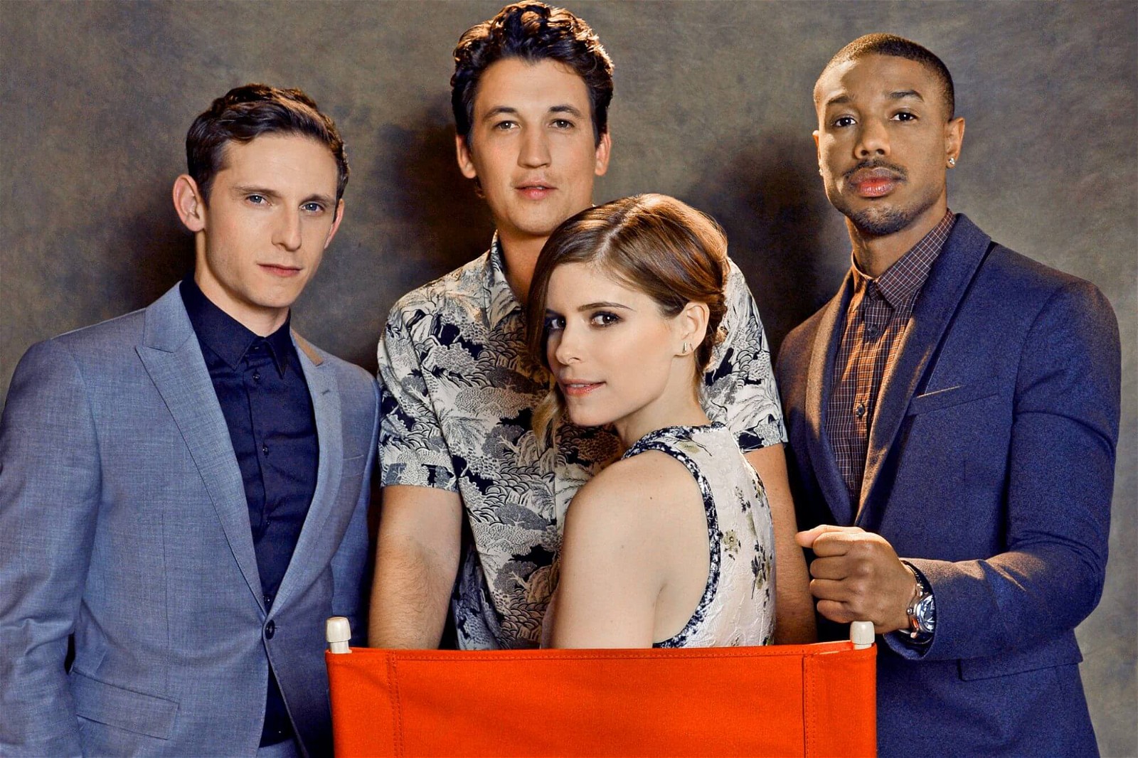 The cast of Fantastic Four 2015 - Jamie Bell, Miles Teller, Kate Mara, Michael B. Jordan