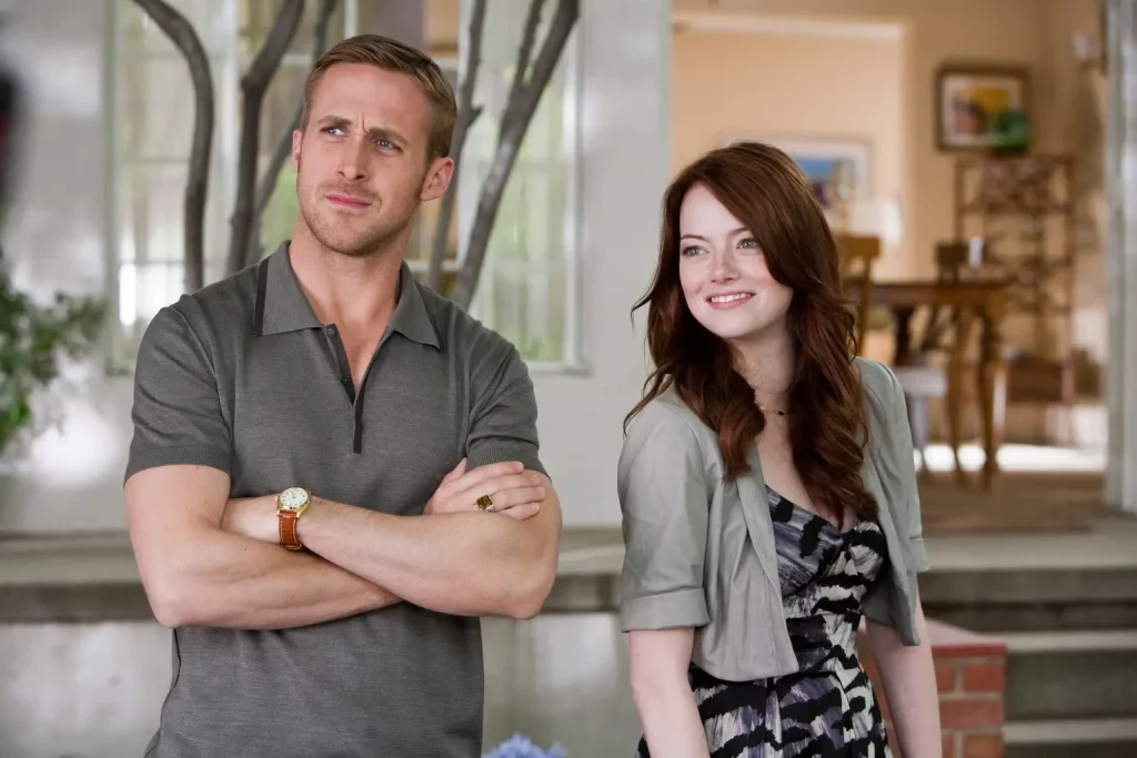 Ryan Reynolds and Emma Stone in a still from Crazy, Stupid, Love (2011)