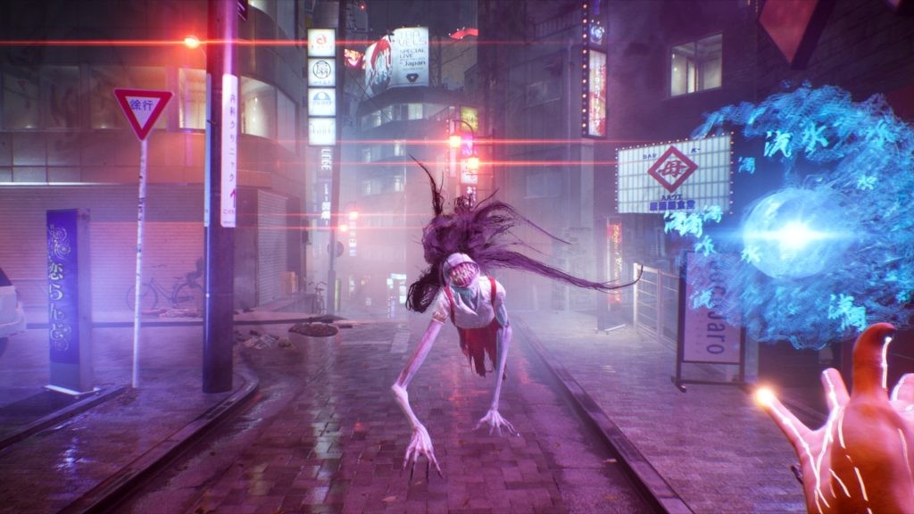 Discover a ghostly version of Tokyo and fight paranormal entities in Ghostwire Tokyo. Image credit: Bethesda