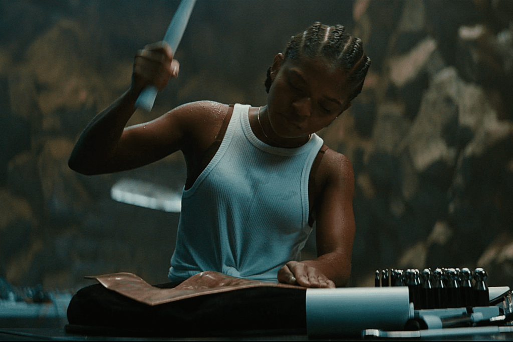 Dominique Thorne as Ironheart in a still from Black Panther: Wakanda Forever 