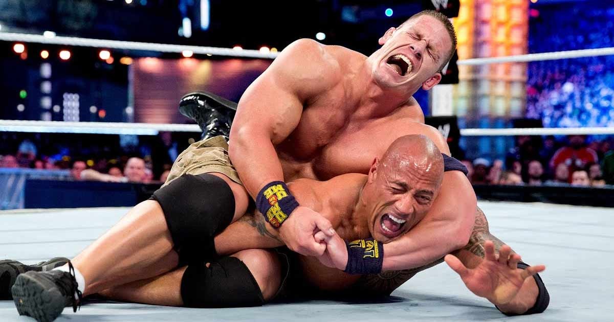 John Cena and Dwayne Johnson in WWE
