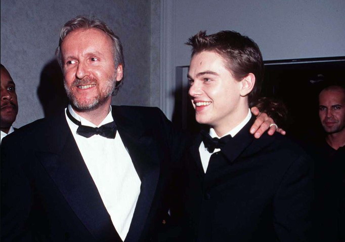 Leonardo DiCaprio with James Cameron