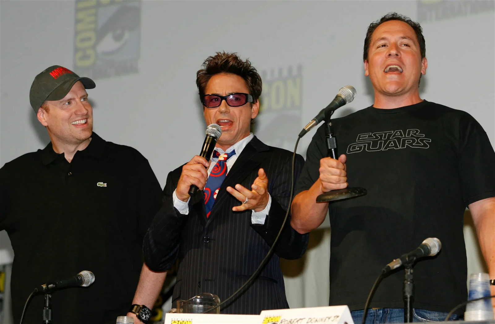 Kevin Feige, Robert Downey Jr. and Jon Favreau