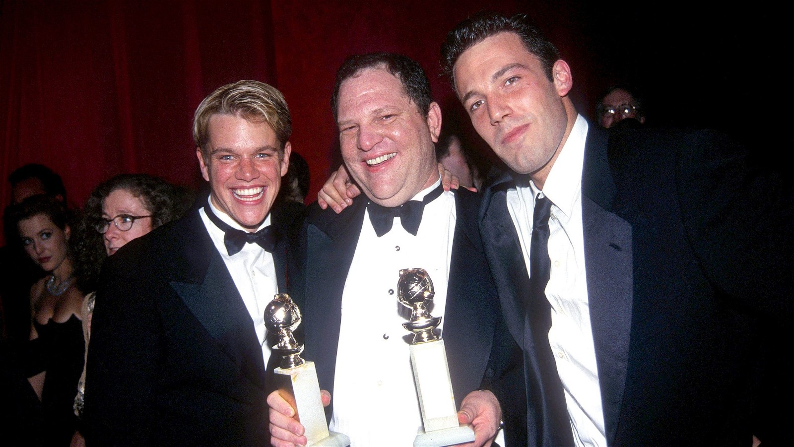 Matt Damon and Ben Affleck with Harvey Weinstein