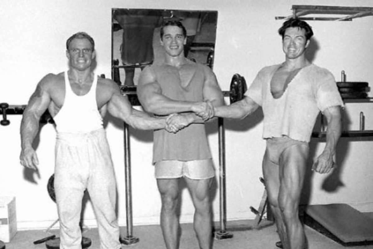 Arnold Schwarzenegger with Vince Gironda