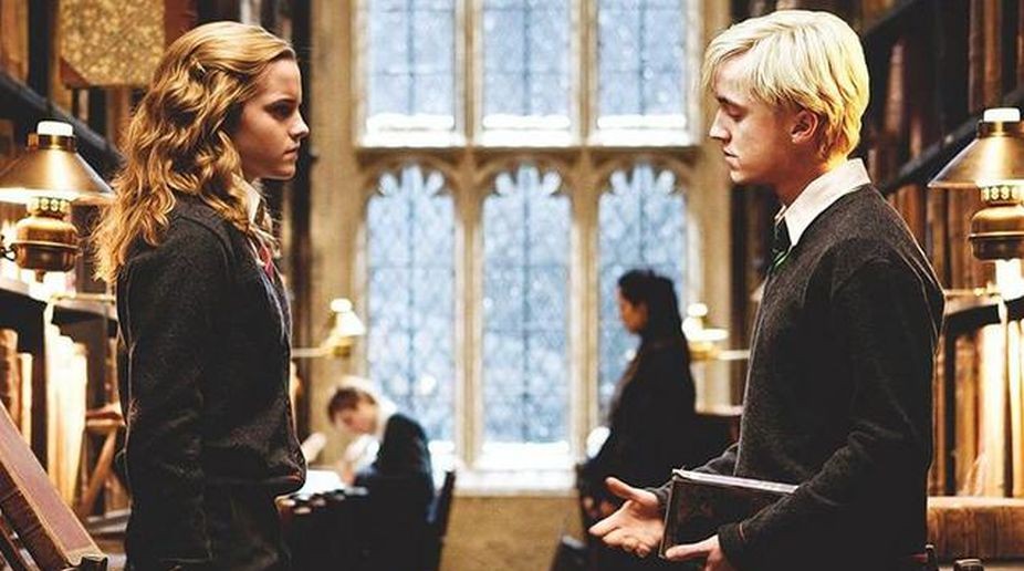 Tom Felton and Emma Watson in Harry Potter